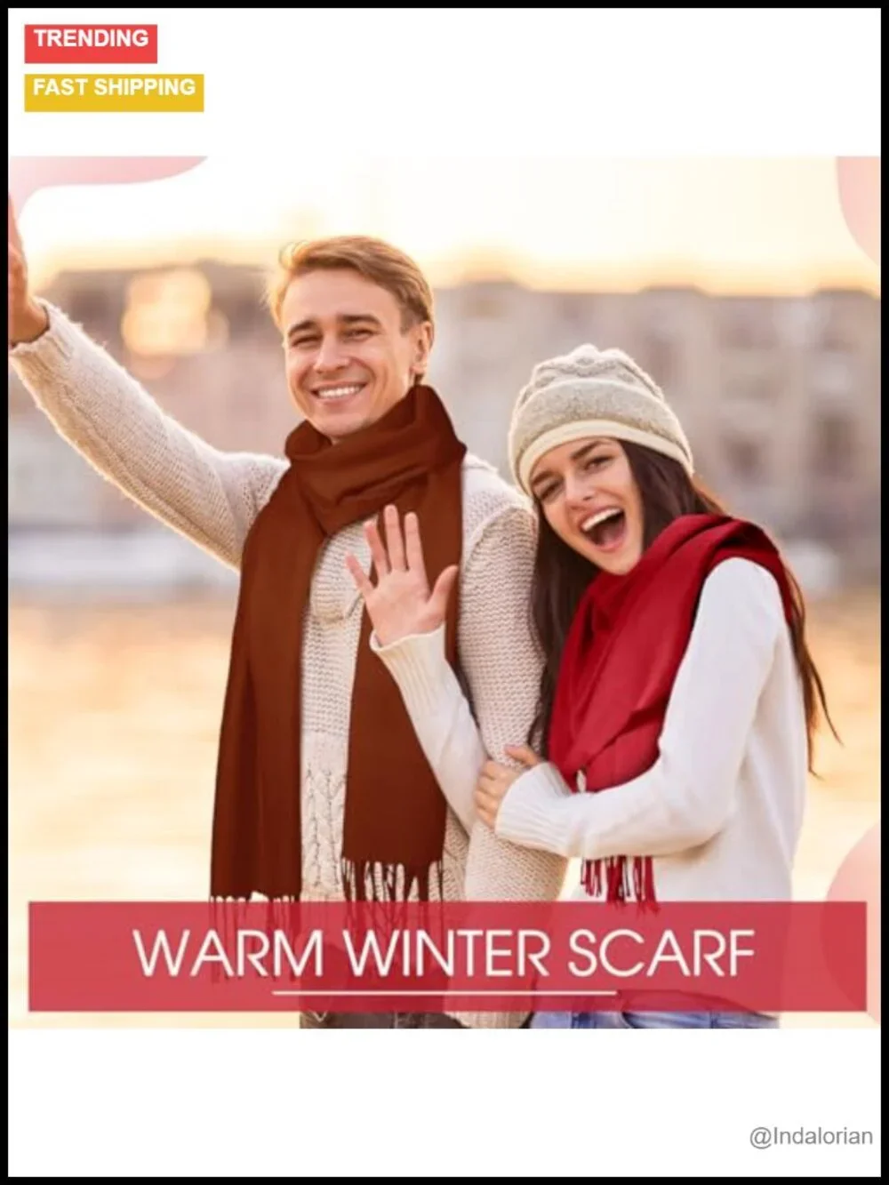 4-Pack Soft Winter Blanket Scarves - Large Warm Shawls & Wraps with Tassel Edge